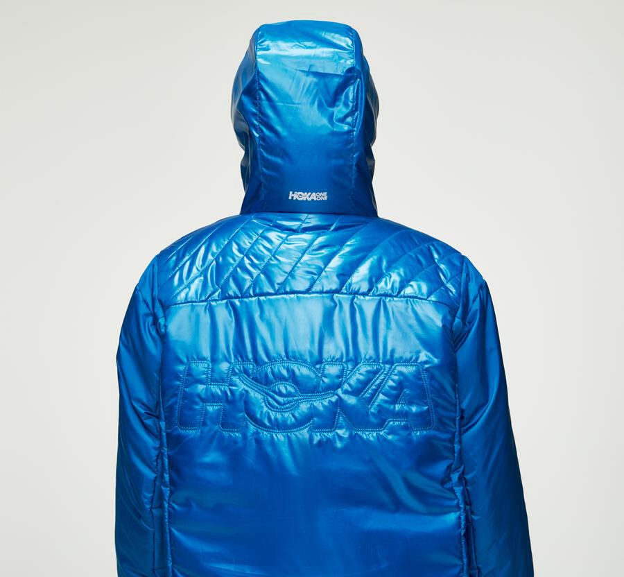 Hoka Australia One One Puffy - Womens Jackets Blue - ERPJN-9852